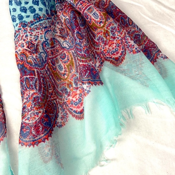 Sheer chiffon extra long wide two sided scarf - Picture 2 of 11